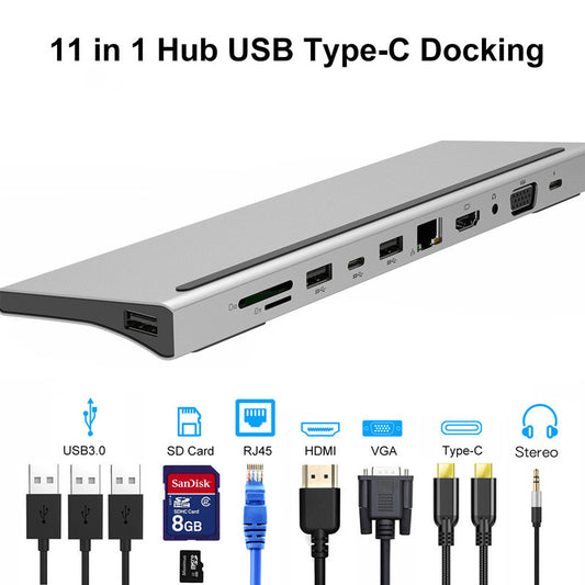 TYPE-C 11-In-1 Multifunctional Docking Station