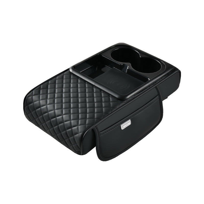 Automobile Armrest Box Cover Smart Wireless Charging Multifunctional Fast Charging Tissue Storage Box Water Cup Holder