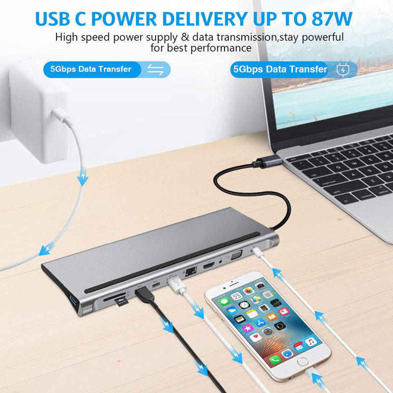 TYPE-C 11-In-1 Multifunctional Docking Station